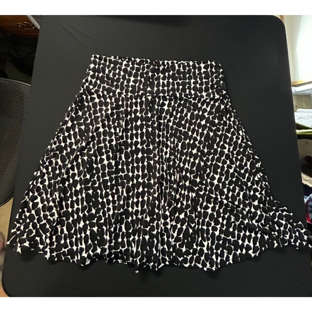 NWOT George Womens Plus Size 16 18 Skirt Black White Flowy A-Line Stretch